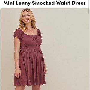 Torrid Mini Lenny Smocked Waist Dress NWT